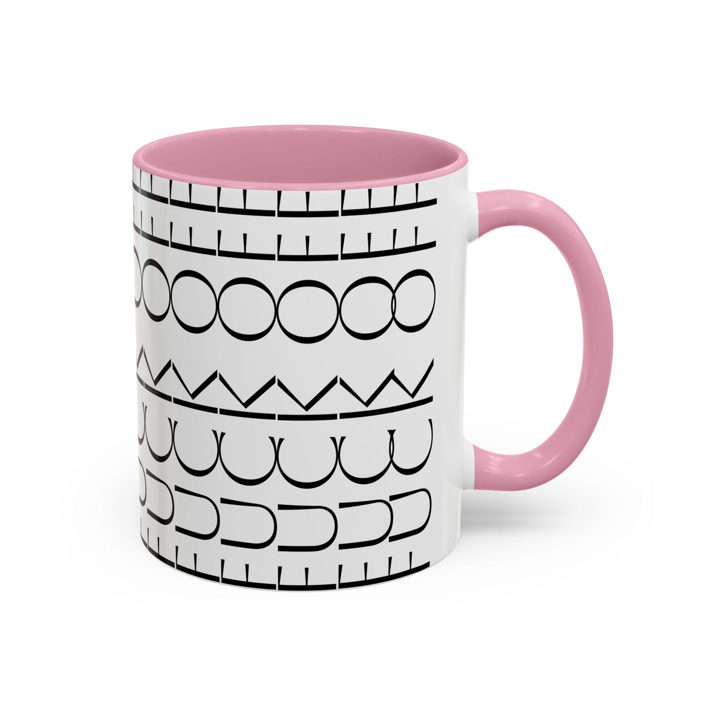 Modern Geometric Colorful Mug with Hidden F--- Off Message, Unique Coffee Cup for Daily Use, Gift for Coworker, Snarky Tea Mug, Funny