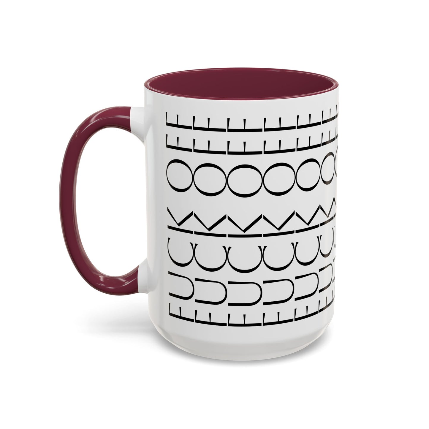 Modern Geometric Colorful Mug with Hidden F--- Off Message, Unique Coffee Cup for Daily Use, Gift for Coworker, Snarky Tea Mug, Funny