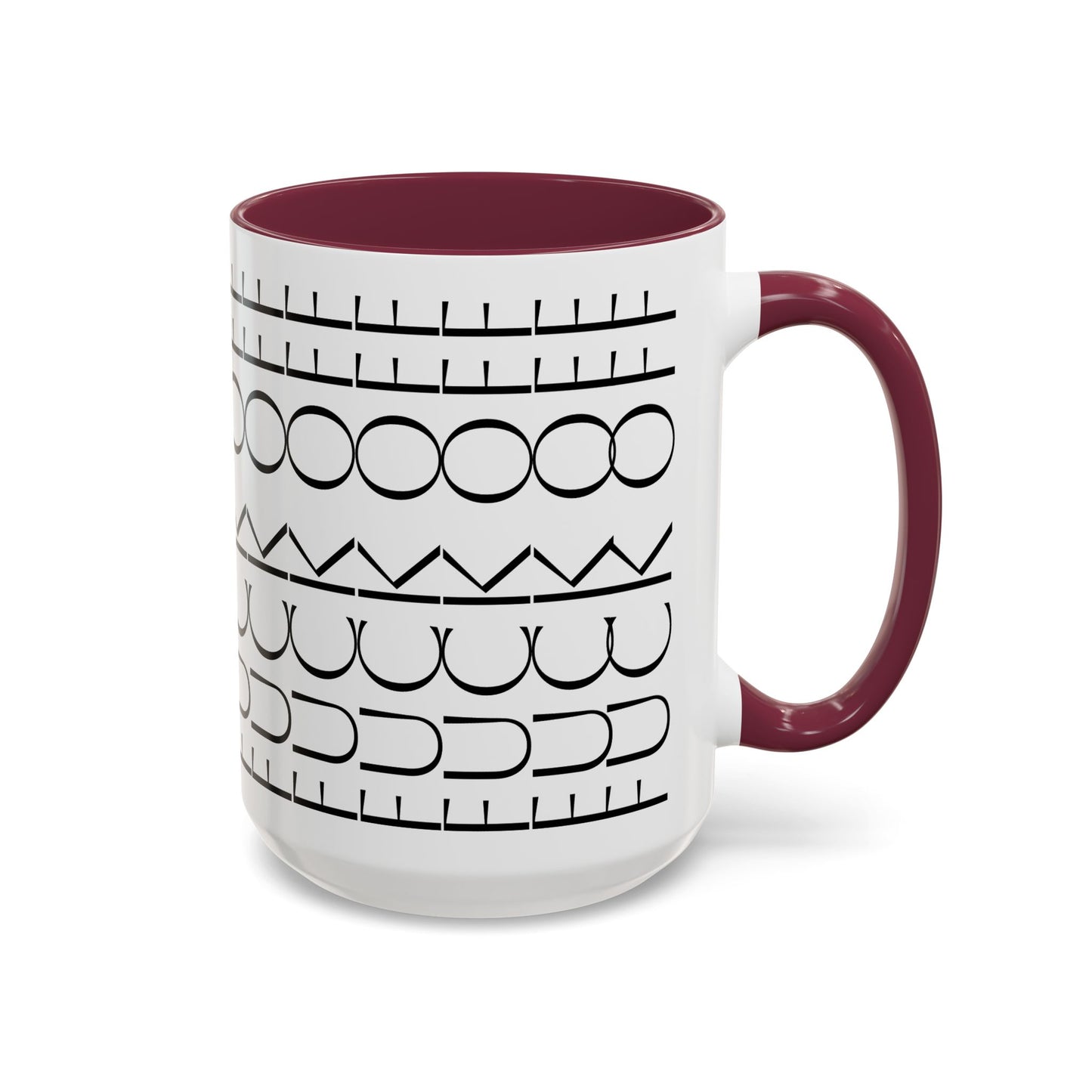Modern Geometric Colorful Mug with Hidden F--- Off Message, Unique Coffee Cup for Daily Use, Gift for Coworker, Snarky Tea Mug, Funny