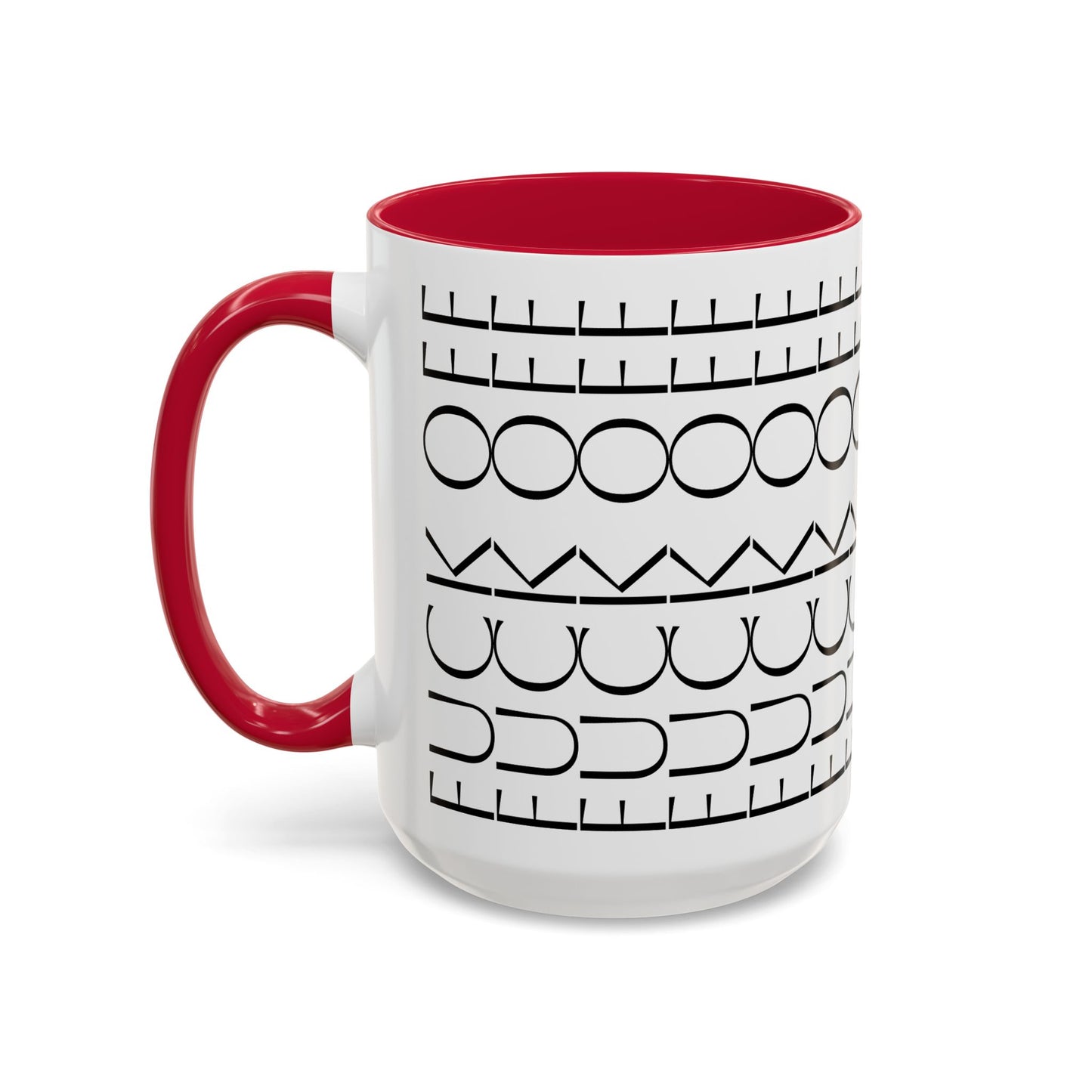 Modern Geometric Colorful Mug with Hidden F--- Off Message, Unique Coffee Cup for Daily Use, Gift for Coworker, Snarky Tea Mug, Funny