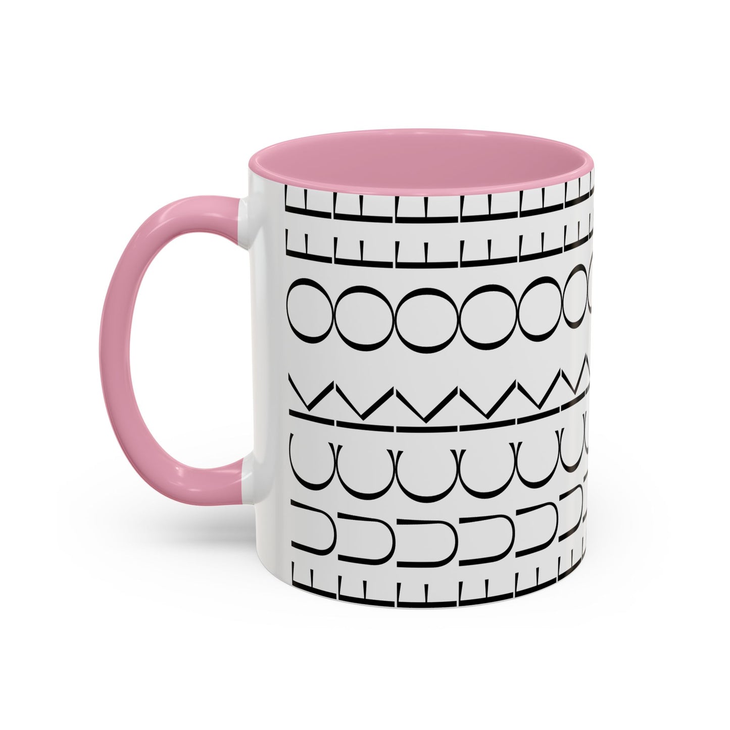 Modern Geometric Colorful Mug with Hidden F--- Off Message, Unique Coffee Cup for Daily Use, Gift for Coworker, Snarky Tea Mug, Funny