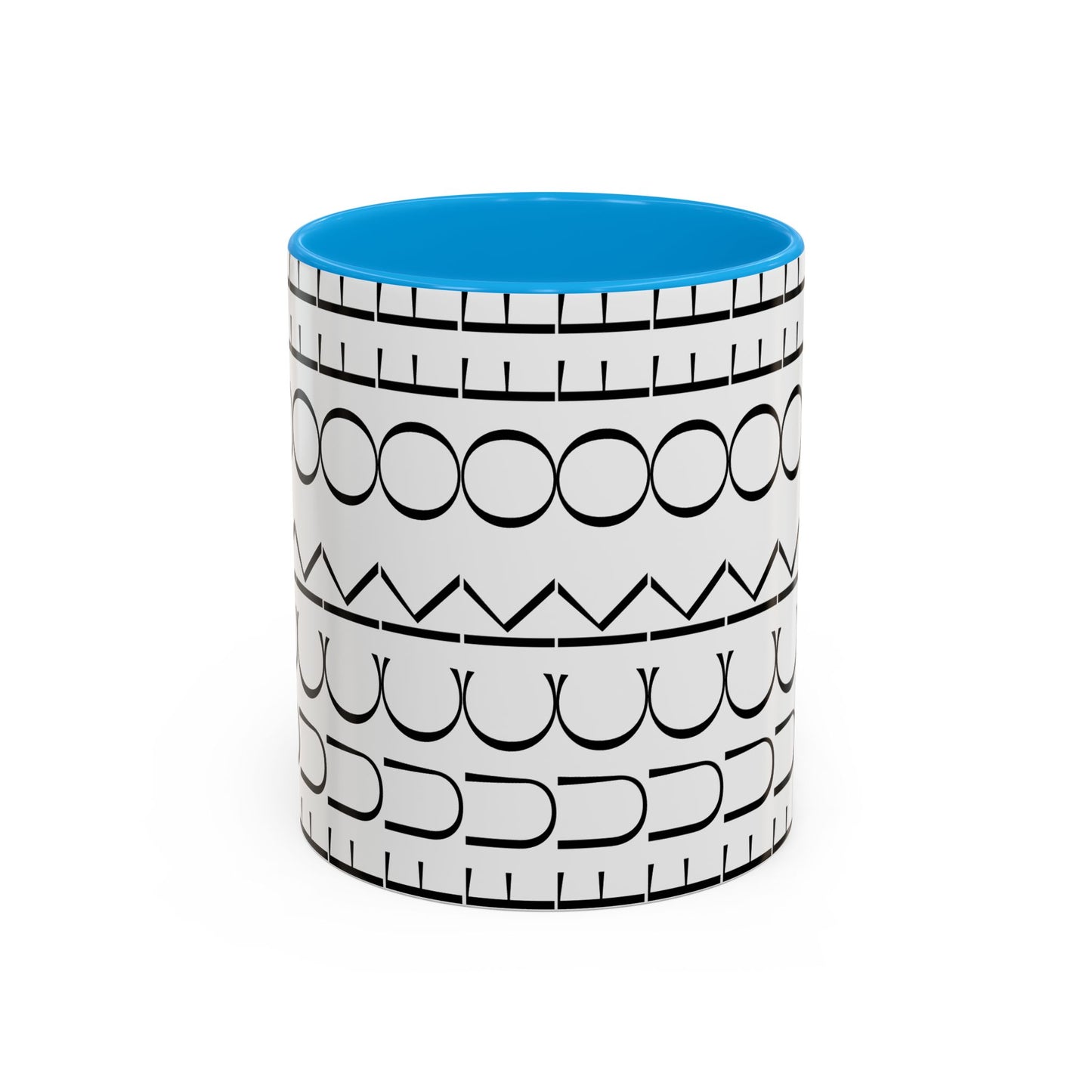 Modern Geometric Colorful Mug with Hidden F--- Off Message, Unique Coffee Cup for Daily Use, Gift for Coworker, Snarky Tea Mug, Funny