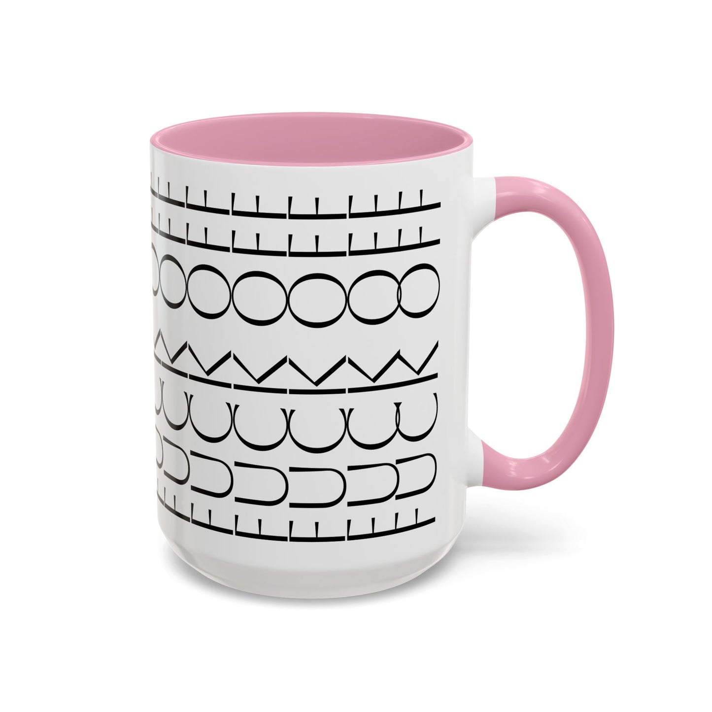 Modern Geometric Colorful Mug with Hidden F--- Off Message, Unique Coffee Cup for Daily Use, Gift for Coworker, Snarky Tea Mug, Funny