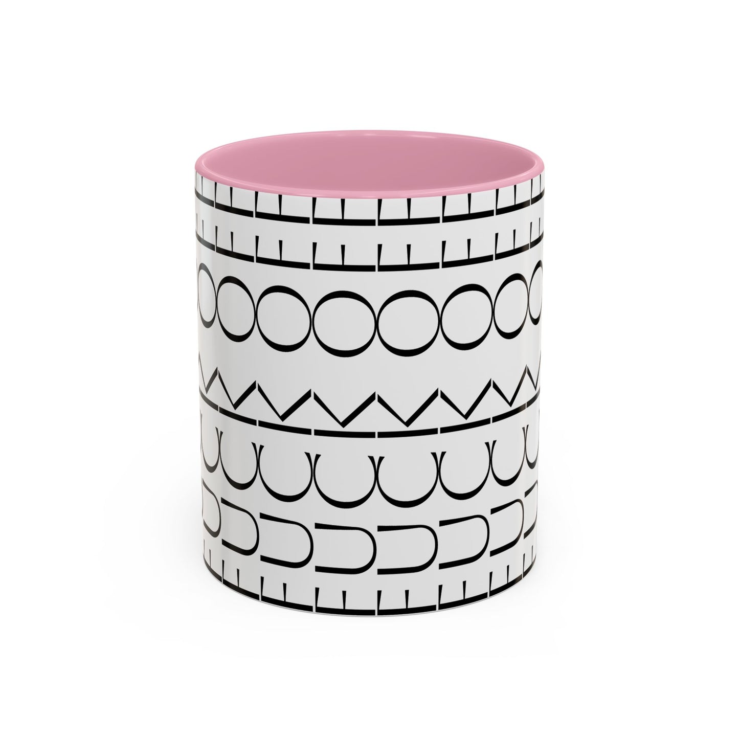 Modern Geometric Colorful Mug with Hidden F--- Off Message, Unique Coffee Cup for Daily Use, Gift for Coworker, Snarky Tea Mug, Funny