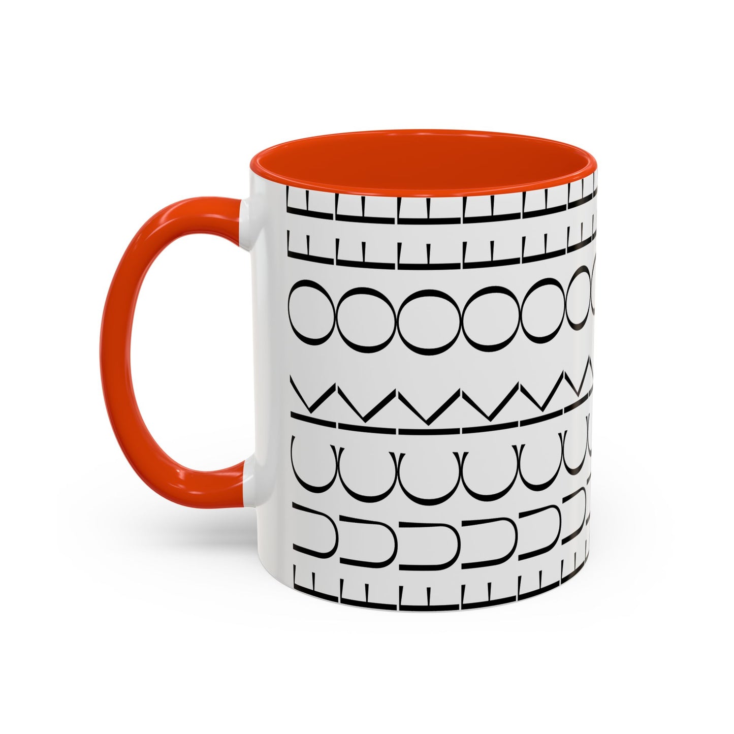 Modern Geometric Colorful Mug with Hidden F--- Off Message, Unique Coffee Cup for Daily Use, Gift for Coworker, Snarky Tea Mug, Funny