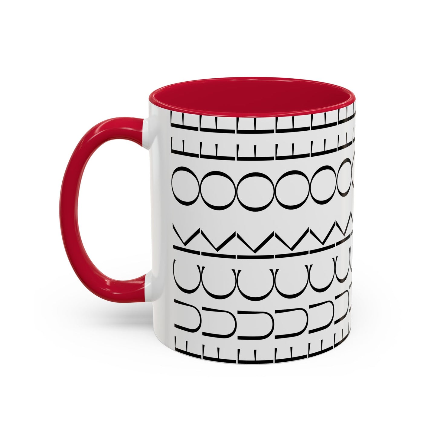 Modern Geometric Colorful Mug with Hidden F--- Off Message, Unique Coffee Cup for Daily Use, Gift for Coworker, Snarky Tea Mug, Funny
