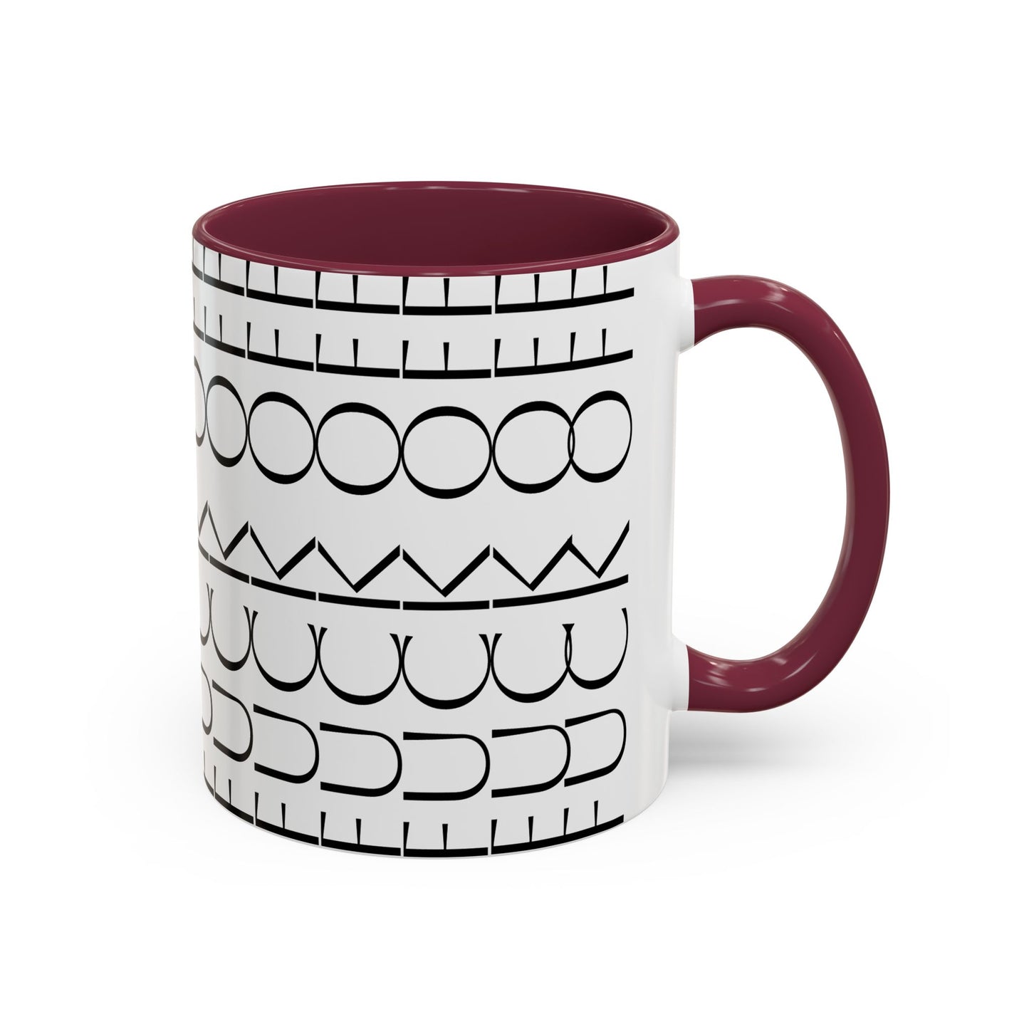 Modern Geometric Colorful Mug with Hidden F--- Off Message, Unique Coffee Cup for Daily Use, Gift for Coworker, Snarky Tea Mug, Funny