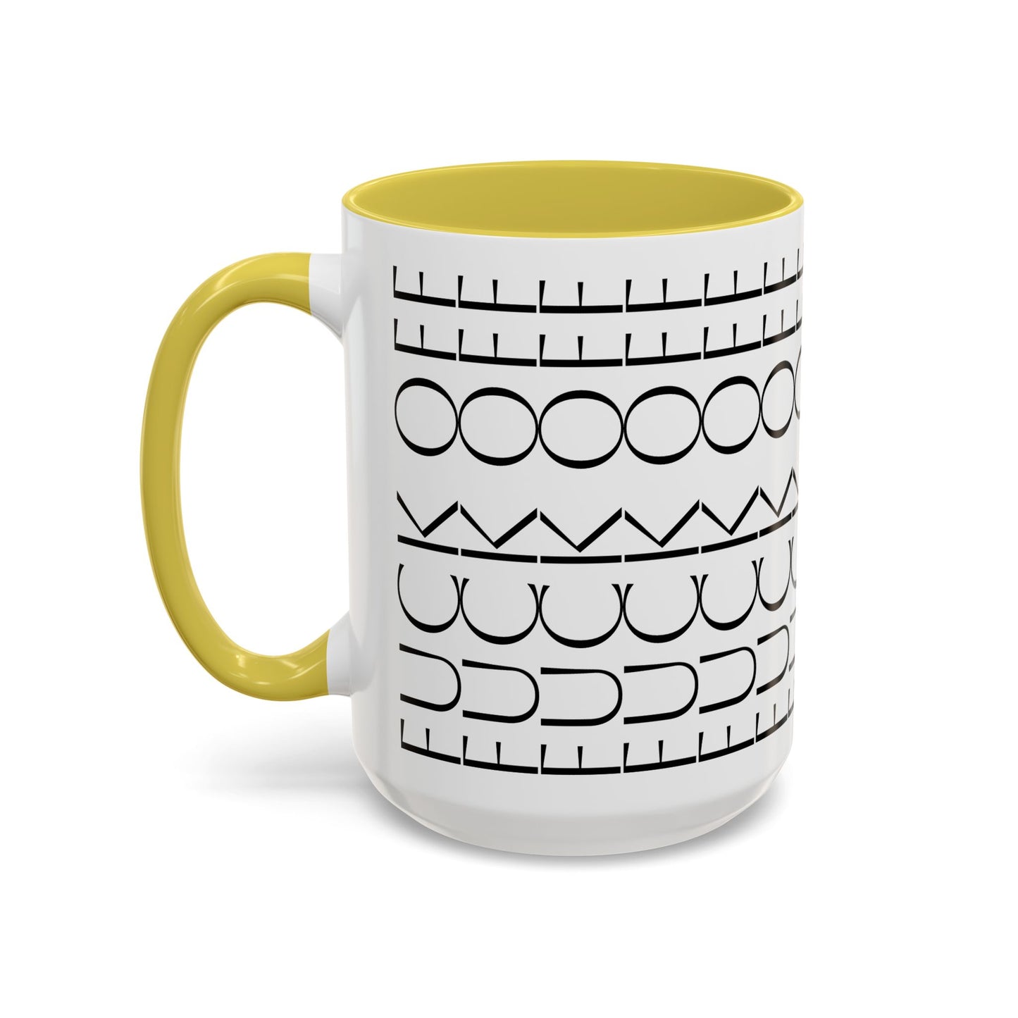 Modern Geometric Colorful Mug with Hidden F--- Off Message, Unique Coffee Cup for Daily Use, Gift for Coworker, Snarky Tea Mug, Funny