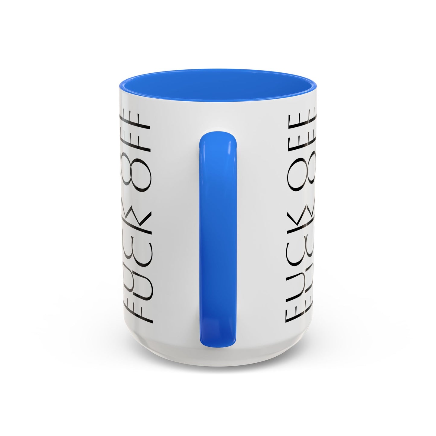 Modern Geometric Colorful Mug with Hidden F--- Off Message, Unique Coffee Cup for Daily Use, Gift for Coworker, Snarky Tea Mug, Funny
