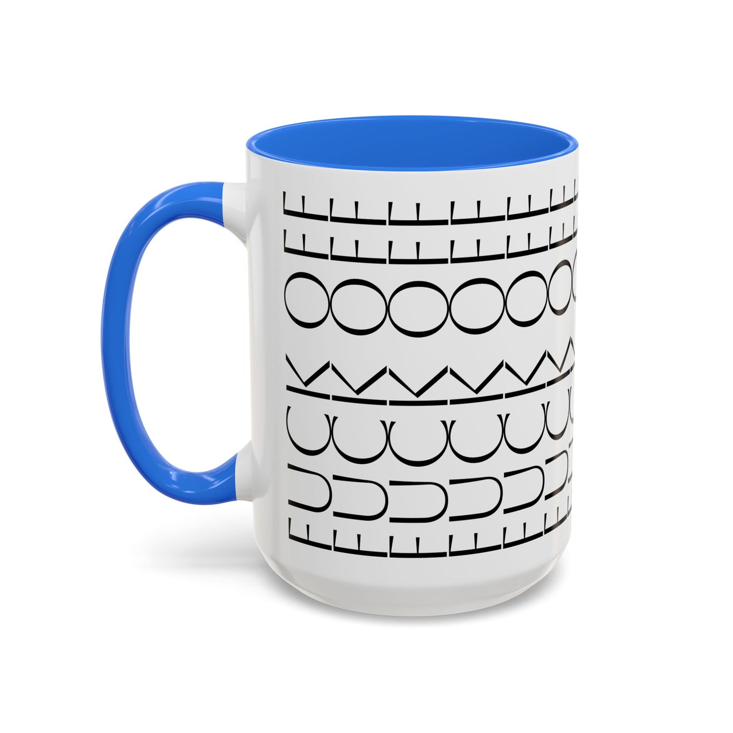 Modern Geometric Colorful Mug with Hidden F--- Off Message, Unique Coffee Cup for Daily Use, Gift for Coworker, Snarky Tea Mug, Funny