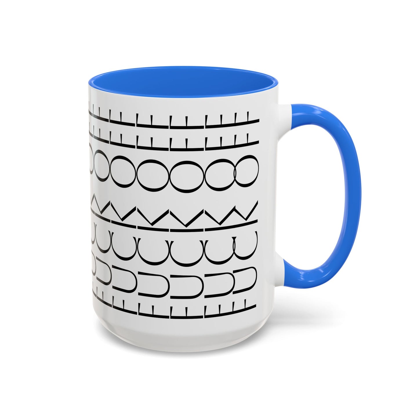 Modern Geometric Colorful Mug with Hidden F--- Off Message, Unique Coffee Cup for Daily Use, Gift for Coworker, Snarky Tea Mug, Funny