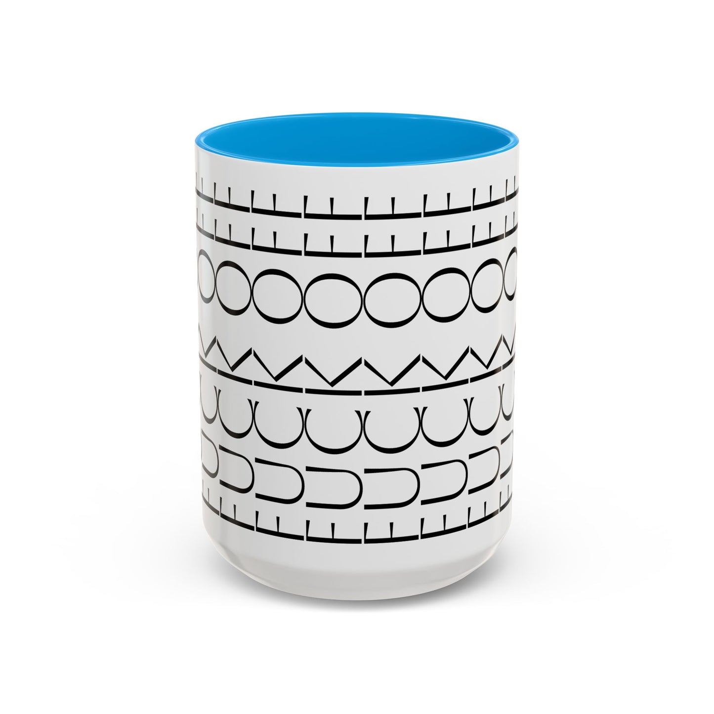 Modern Geometric Colorful Mug with Hidden F--- Off Message, Unique Coffee Cup for Daily Use, Gift for Coworker, Snarky Tea Mug, Funny