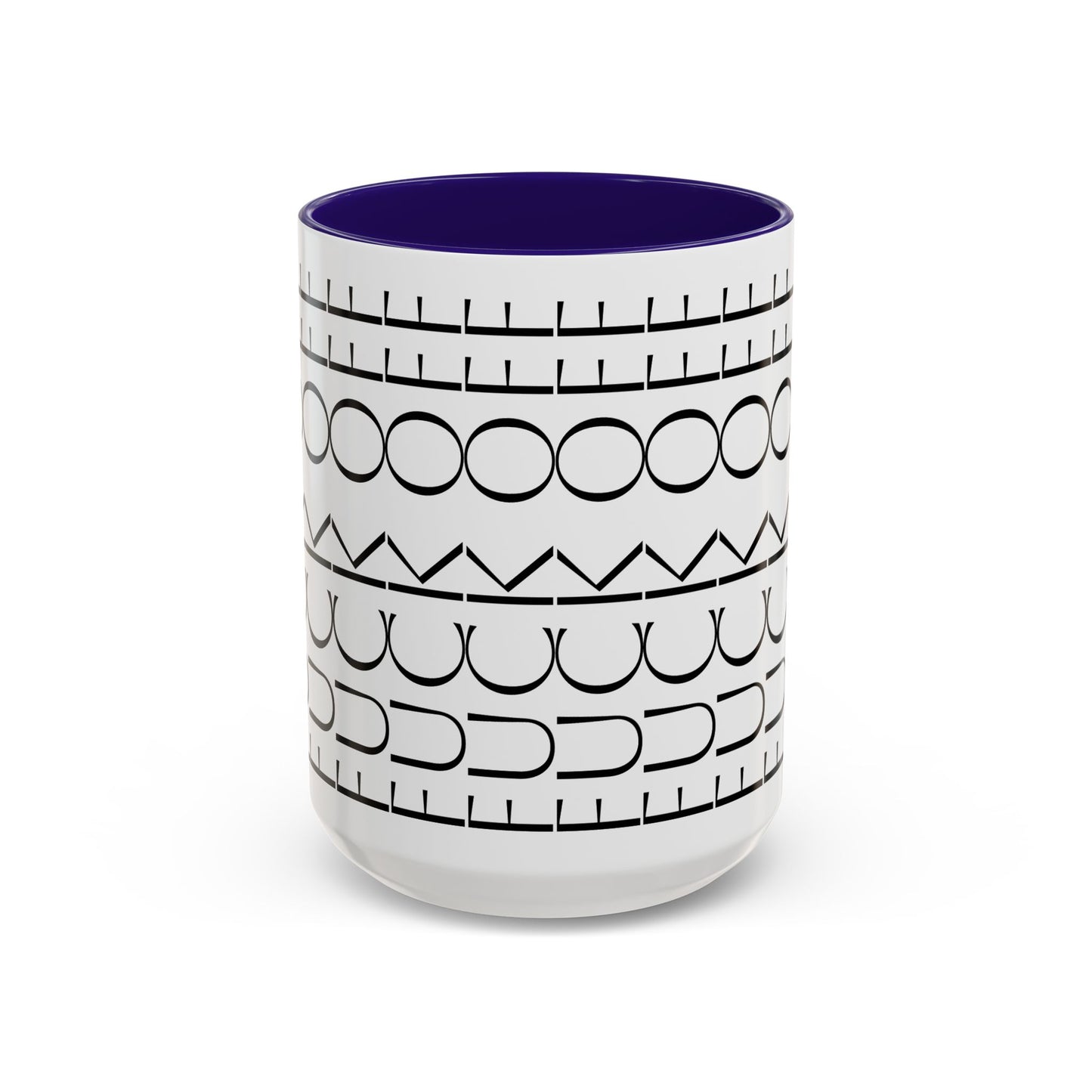 Modern Geometric Colorful Mug with Hidden F--- Off Message, Unique Coffee Cup for Daily Use, Gift for Coworker, Snarky Tea Mug, Funny