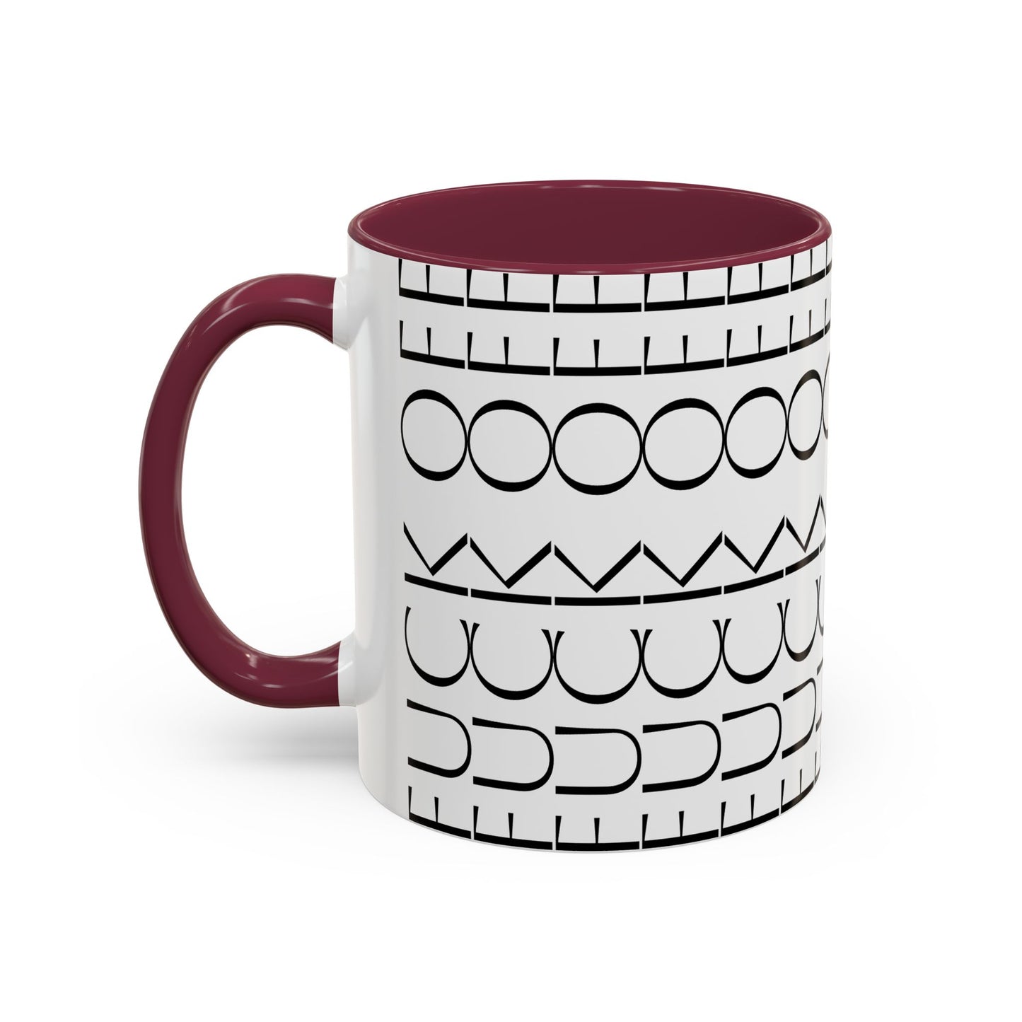 Modern Geometric Colorful Mug with Hidden F--- Off Message, Unique Coffee Cup for Daily Use, Gift for Coworker, Snarky Tea Mug, Funny