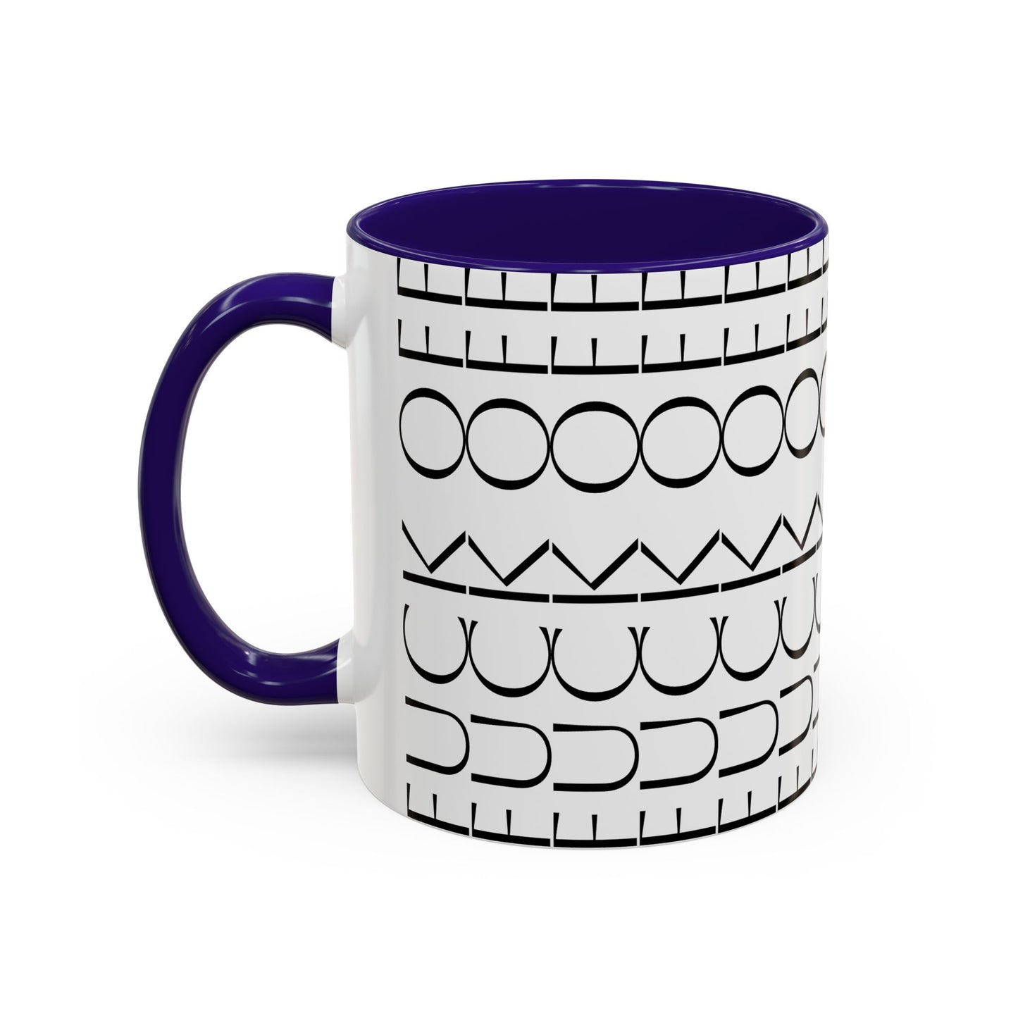 Modern Geometric Colorful Mug with Hidden F--- Off Message, Unique Coffee Cup for Daily Use, Gift for Coworker, Snarky Tea Mug, Funny