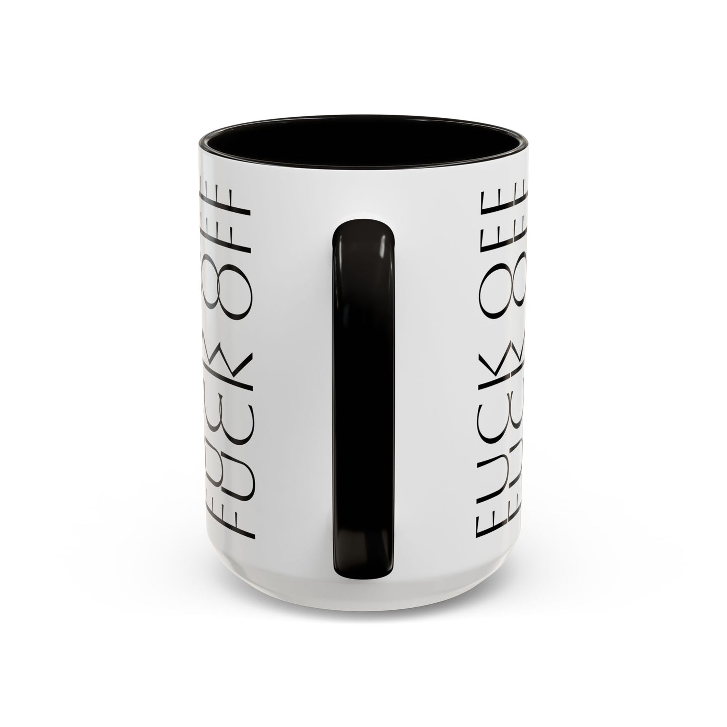 Modern Geometric Colorful Mug with Hidden F--- Off Message, Unique Coffee Cup for Daily Use, Gift for Coworker, Snarky Tea Mug, Funny