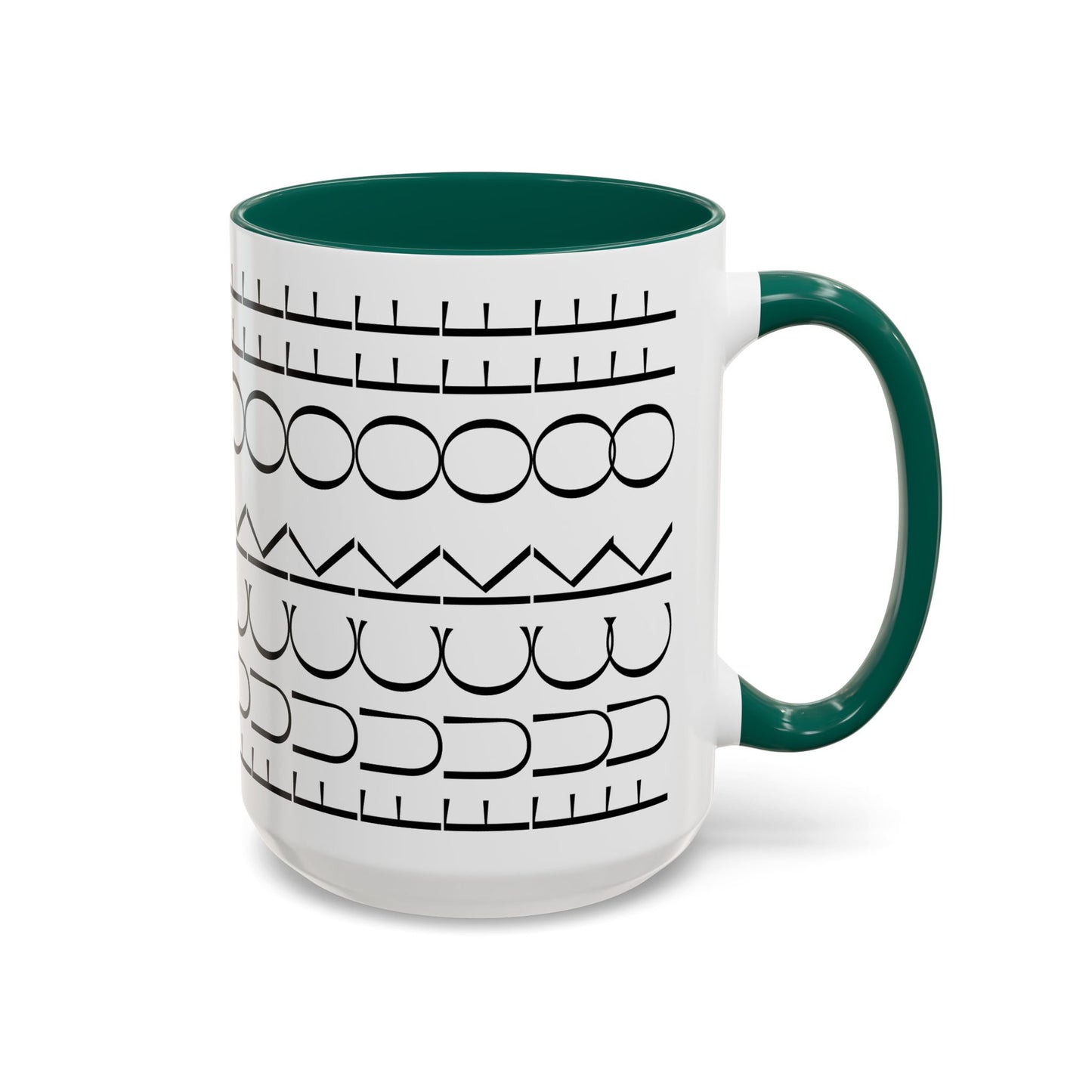 Modern Geometric Colorful Mug with Hidden F--- Off Message, Unique Coffee Cup for Daily Use, Gift for Coworker, Snarky Tea Mug, Funny