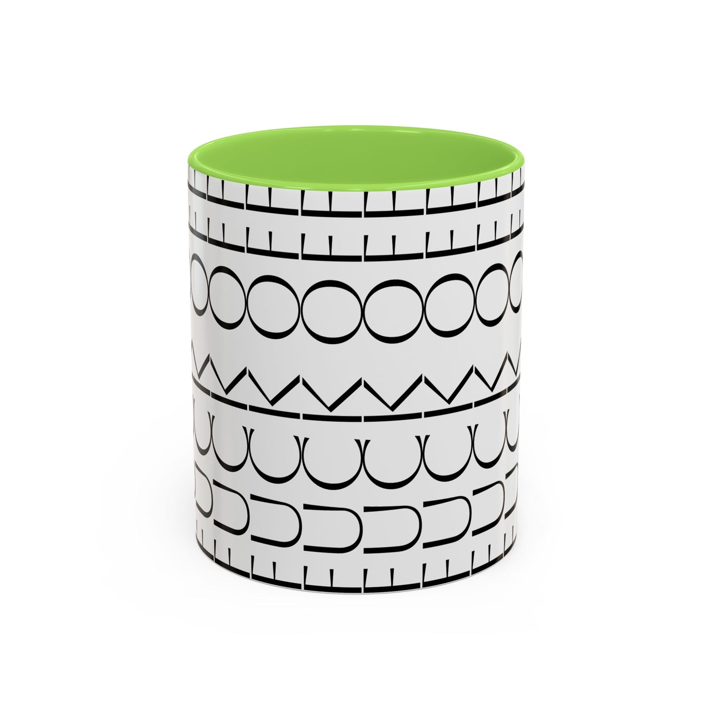 Modern Geometric Colorful Mug with Hidden F--- Off Message, Unique Coffee Cup for Daily Use, Gift for Coworker, Snarky Tea Mug, Funny
