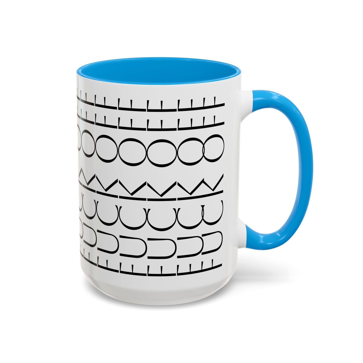 Modern Geometric Colorful Mug with Hidden F--- Off Message, Unique Coffee Cup for Daily Use, Gift for Coworker, Snarky Tea Mug, Funny
