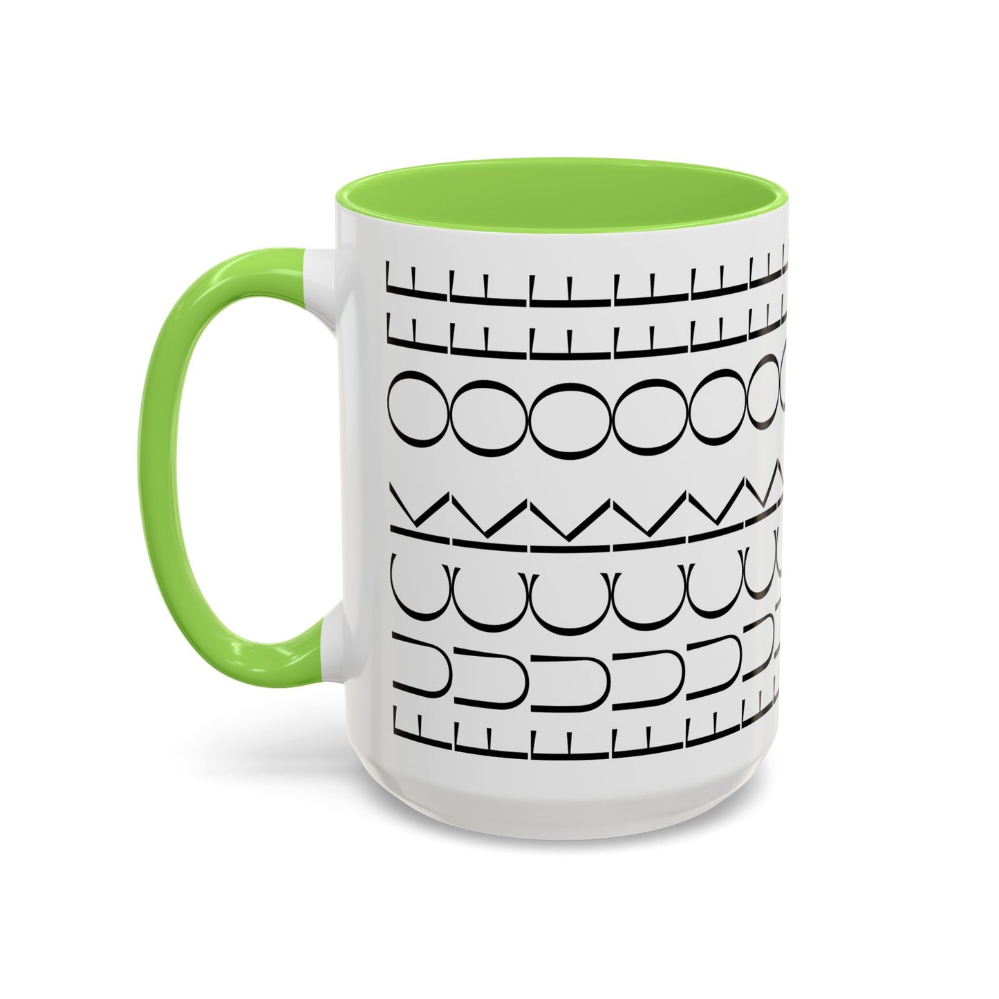 Modern Geometric Colorful Mug with Hidden F--- Off Message, Unique Coffee Cup for Daily Use, Gift for Coworker, Snarky Tea Mug, Funny