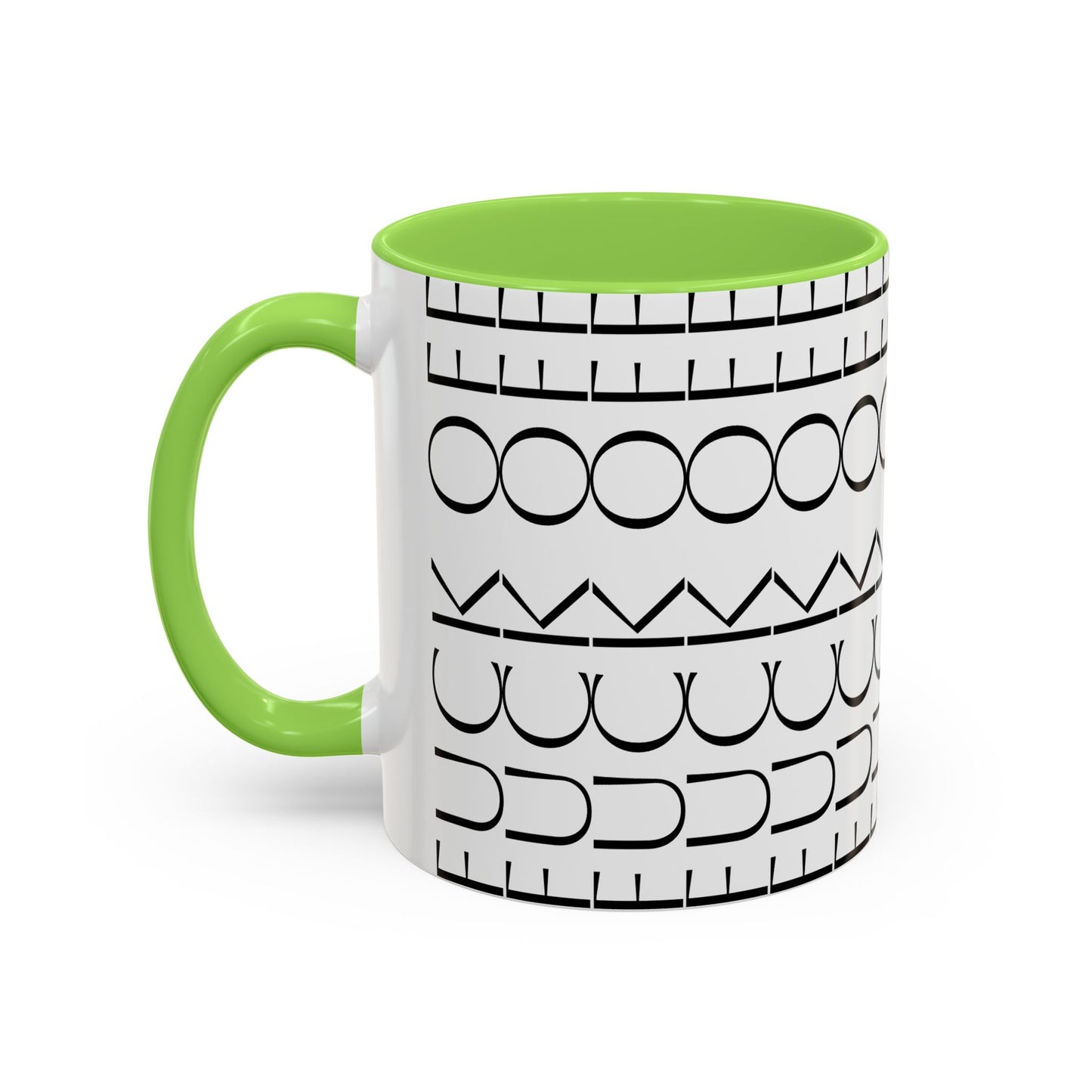 Modern Geometric Colorful Mug with Hidden F--- Off Message, Unique Coffee Cup for Daily Use, Gift for Coworker, Snarky Tea Mug, Funny