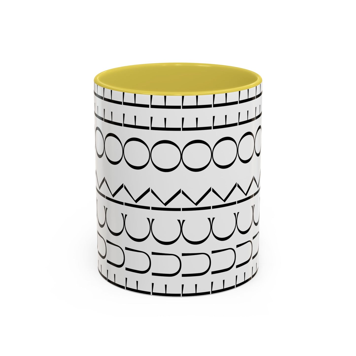 Modern Geometric Colorful Mug with Hidden F--- Off Message, Unique Coffee Cup for Daily Use, Gift for Coworker, Snarky Tea Mug, Funny