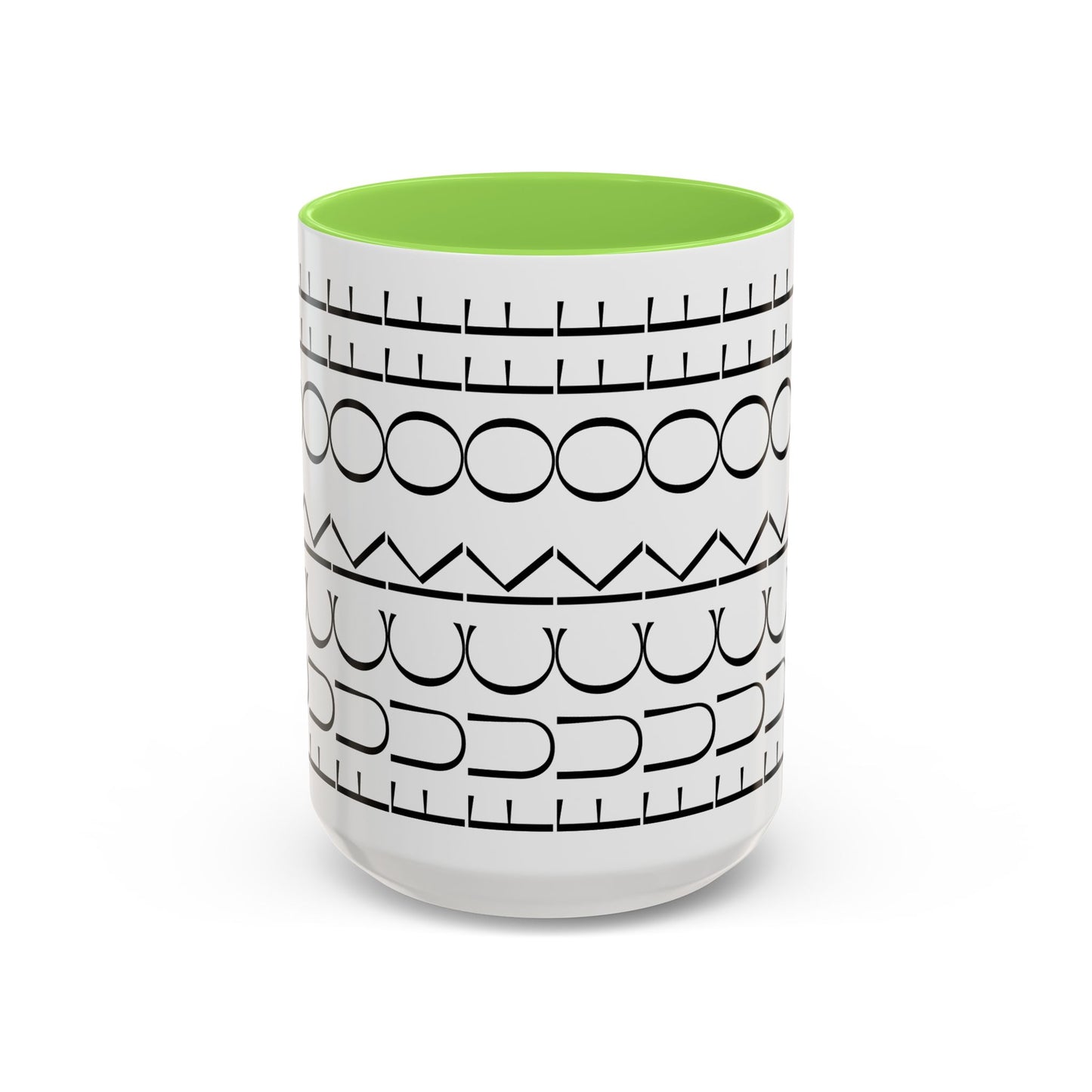 Modern Geometric Colorful Mug with Hidden F--- Off Message, Unique Coffee Cup for Daily Use, Gift for Coworker, Snarky Tea Mug, Funny