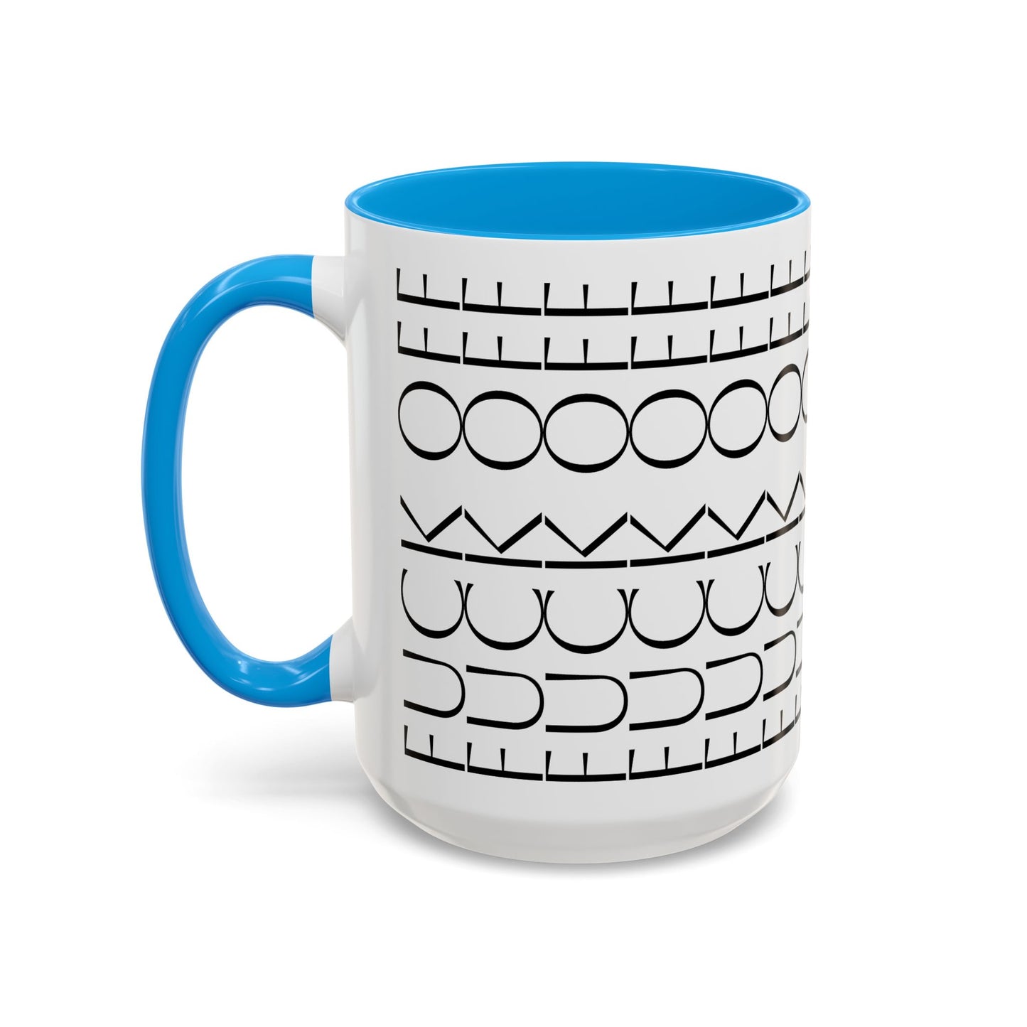 Modern Geometric Colorful Mug with Hidden F--- Off Message, Unique Coffee Cup for Daily Use, Gift for Coworker, Snarky Tea Mug, Funny