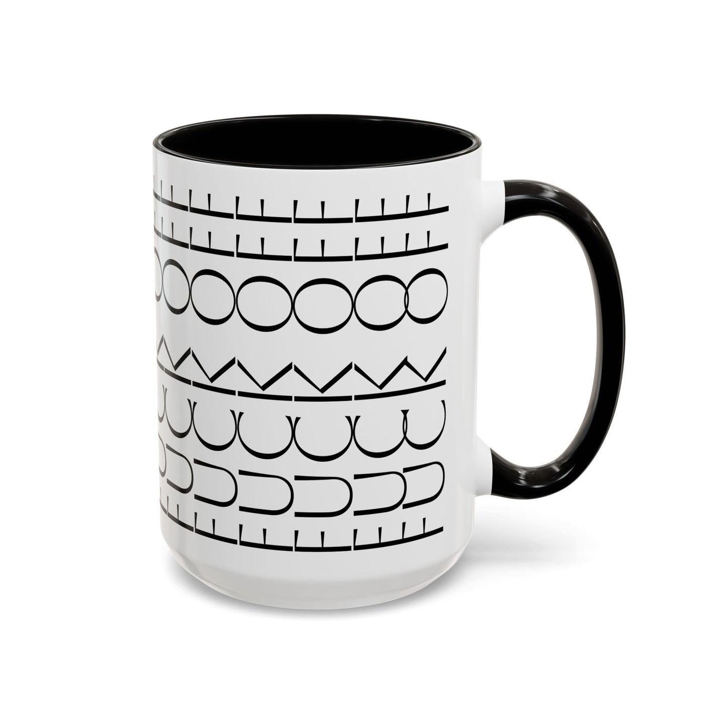 Modern Geometric Colorful Mug with Hidden F--- Off Message, Unique Coffee Cup for Daily Use, Gift for Coworker, Snarky Tea Mug, Funny