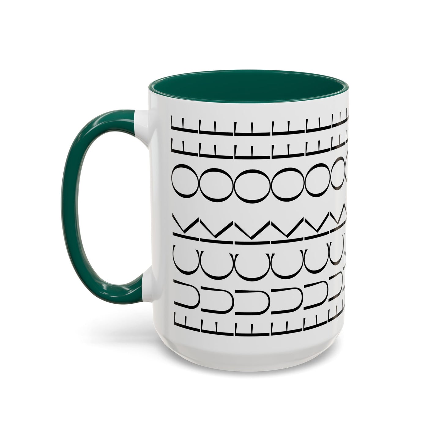 Modern Geometric Colorful Mug with Hidden F--- Off Message, Unique Coffee Cup for Daily Use, Gift for Coworker, Snarky Tea Mug, Funny