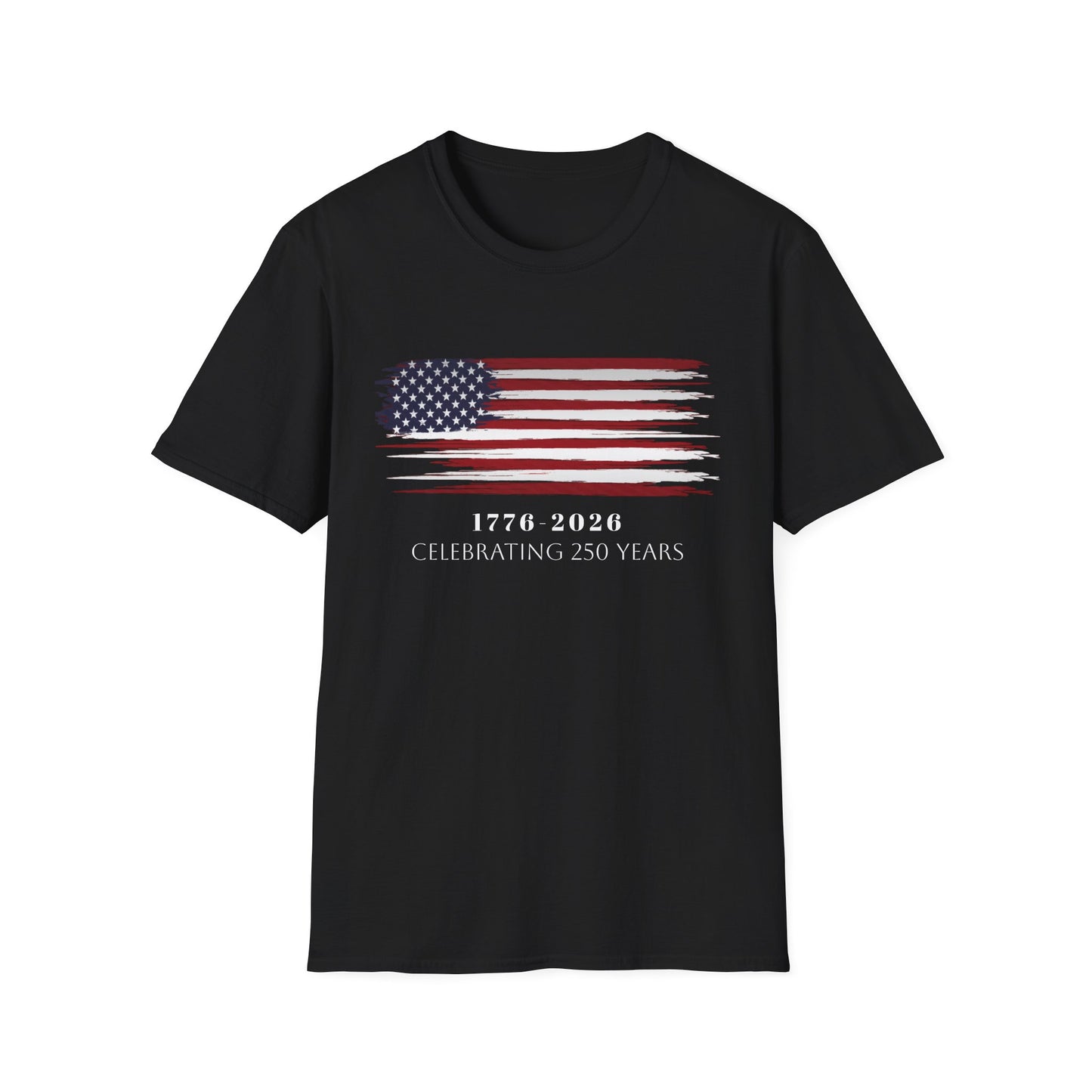 American Flag Celebration T-Shirt, 250 Year Anniversary Tee, Unisex Patriotic Shirt, Independence Day Gift, 4th of July Apparel