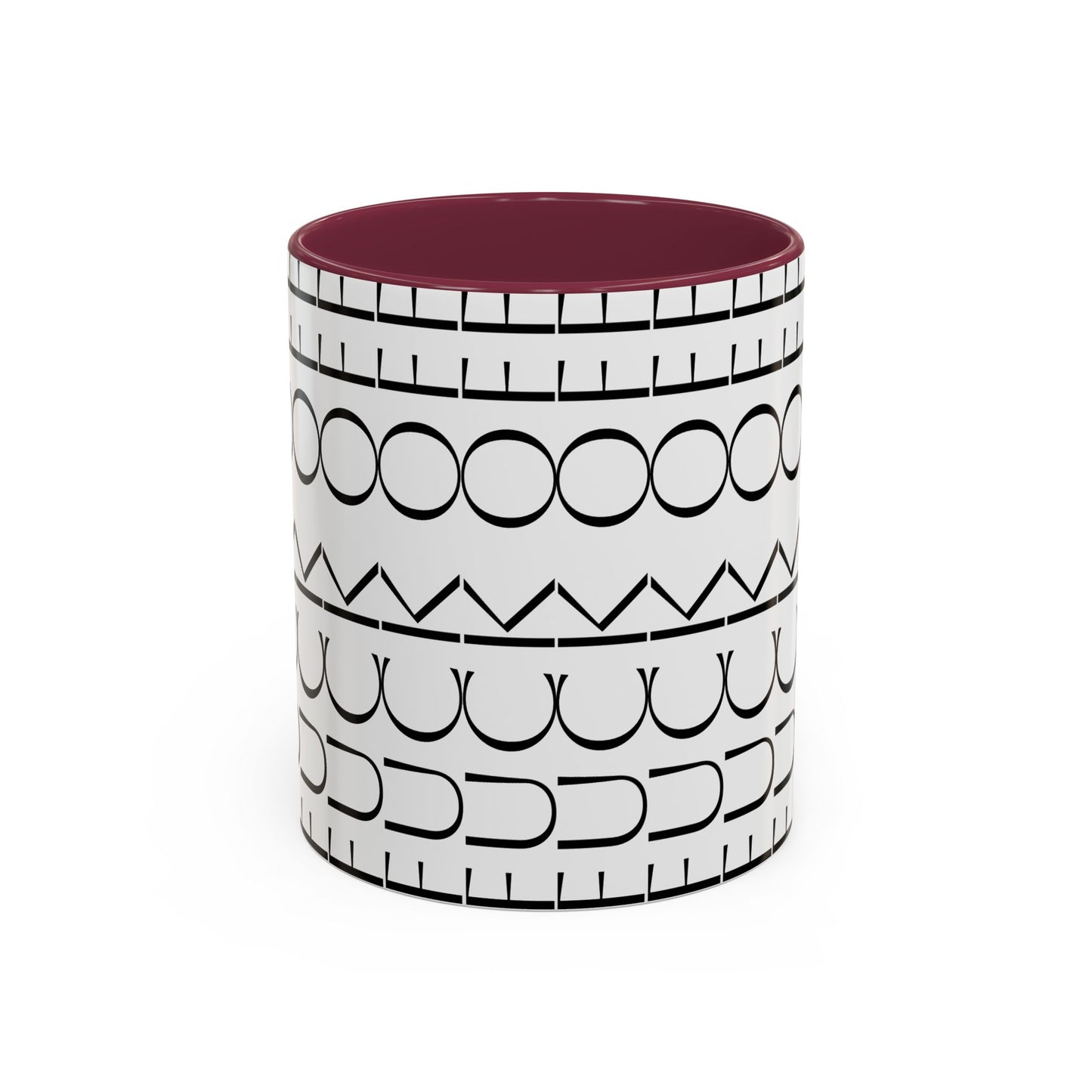 Modern Geometric Colorful Mug with Hidden F--- Off Message, Unique Coffee Cup for Daily Use, Gift for Coworker, Snarky Tea Mug, Funny