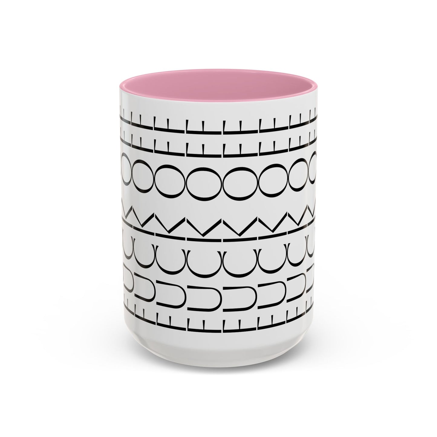 Modern Geometric Colorful Mug with Hidden F--- Off Message, Unique Coffee Cup for Daily Use, Gift for Coworker, Snarky Tea Mug, Funny