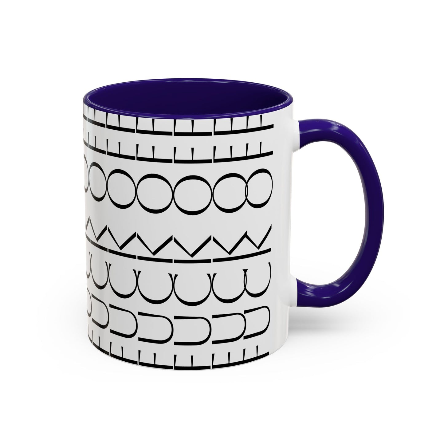 Modern Geometric Colorful Mug with Hidden F--- Off Message, Unique Coffee Cup for Daily Use, Gift for Coworker, Snarky Tea Mug, Funny