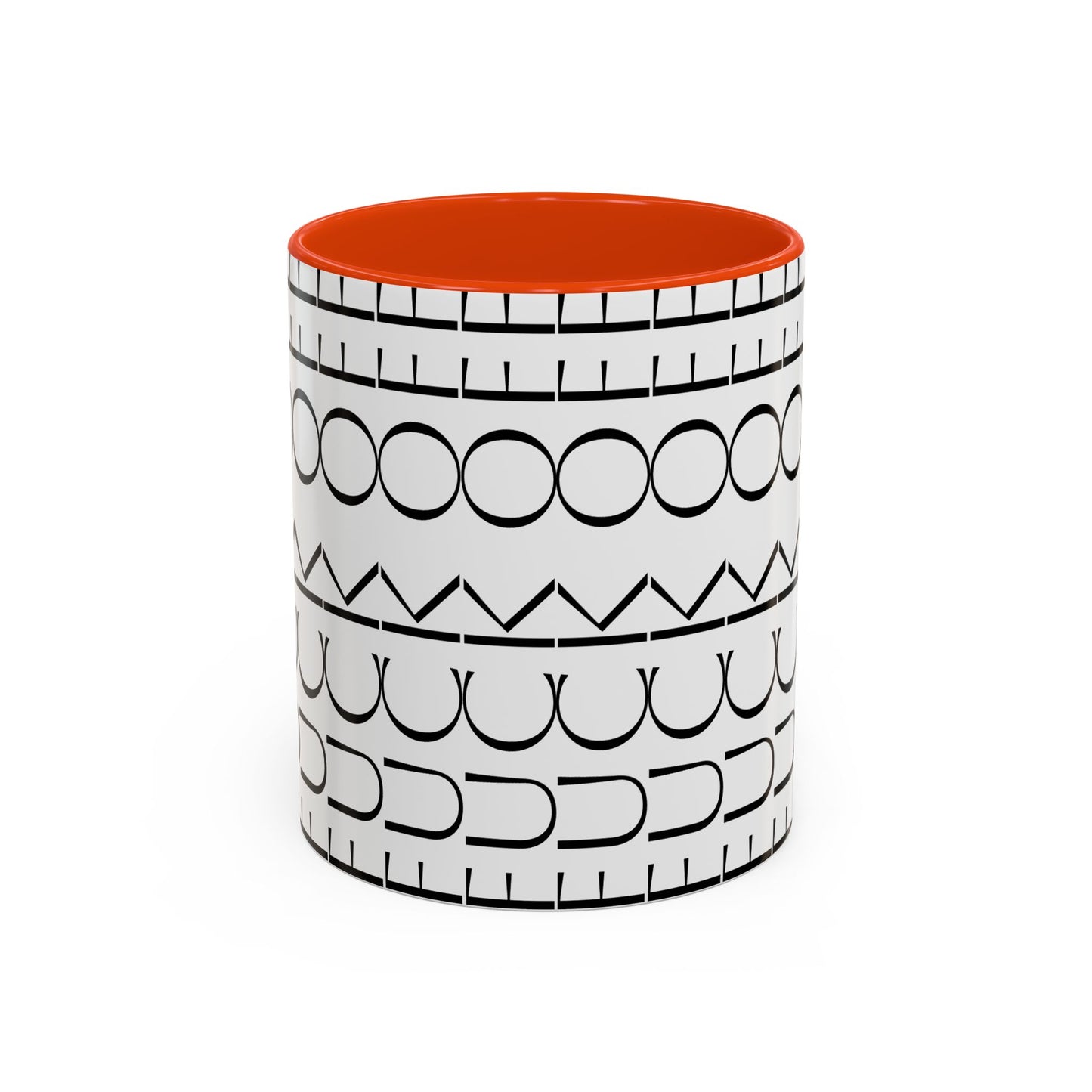 Modern Geometric Colorful Mug with Hidden F--- Off Message, Unique Coffee Cup for Daily Use, Gift for Coworker, Snarky Tea Mug, Funny