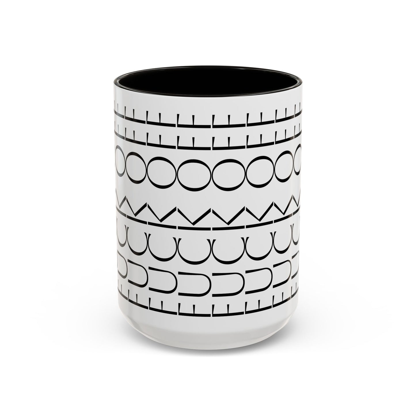 Modern Geometric Colorful Mug with Hidden F--- Off Message, Unique Coffee Cup for Daily Use, Gift for Coworker, Snarky Tea Mug, Funny