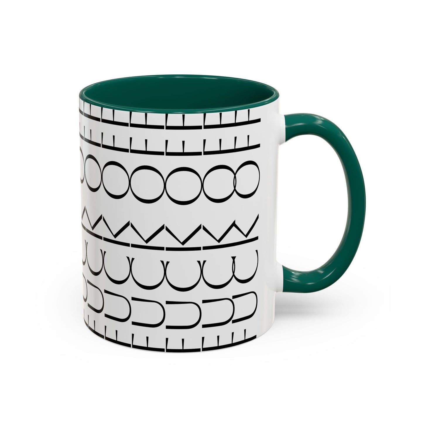 Modern Geometric Colorful Mug with Hidden F--- Off Message, Unique Coffee Cup for Daily Use, Gift for Coworker, Snarky Tea Mug, Funny