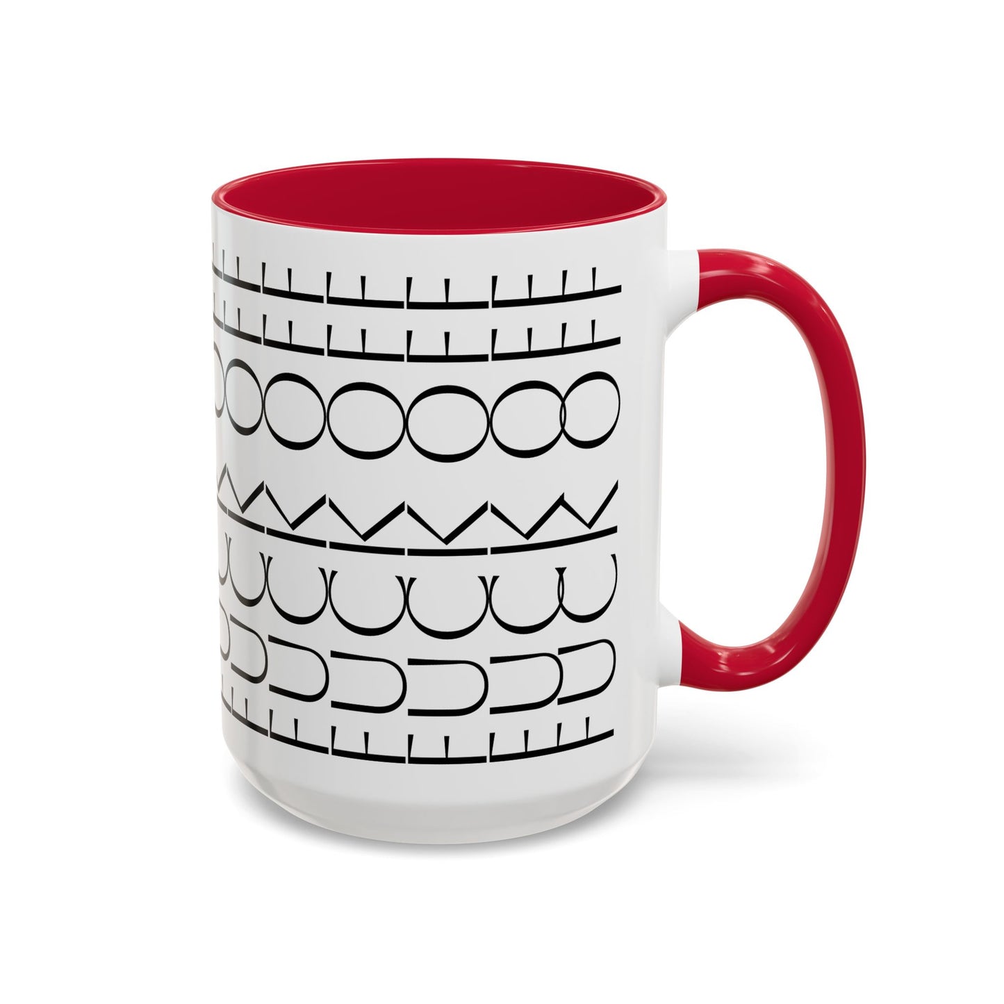 Modern Geometric Colorful Mug with Hidden F--- Off Message, Unique Coffee Cup for Daily Use, Gift for Coworker, Snarky Tea Mug, Funny