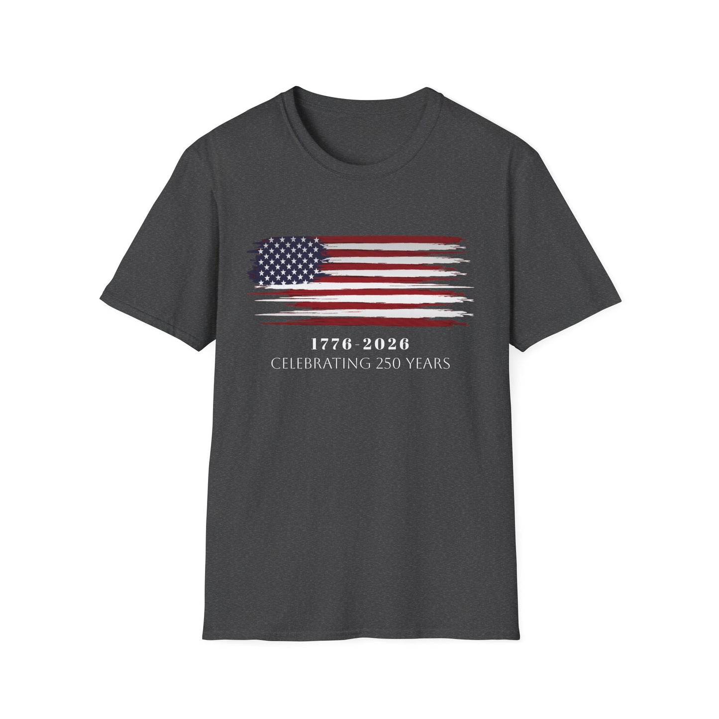 American Flag Celebration T-Shirt, 250 Year Anniversary Tee, Unisex Patriotic Shirt, Independence Day Gift, 4th of July Apparel