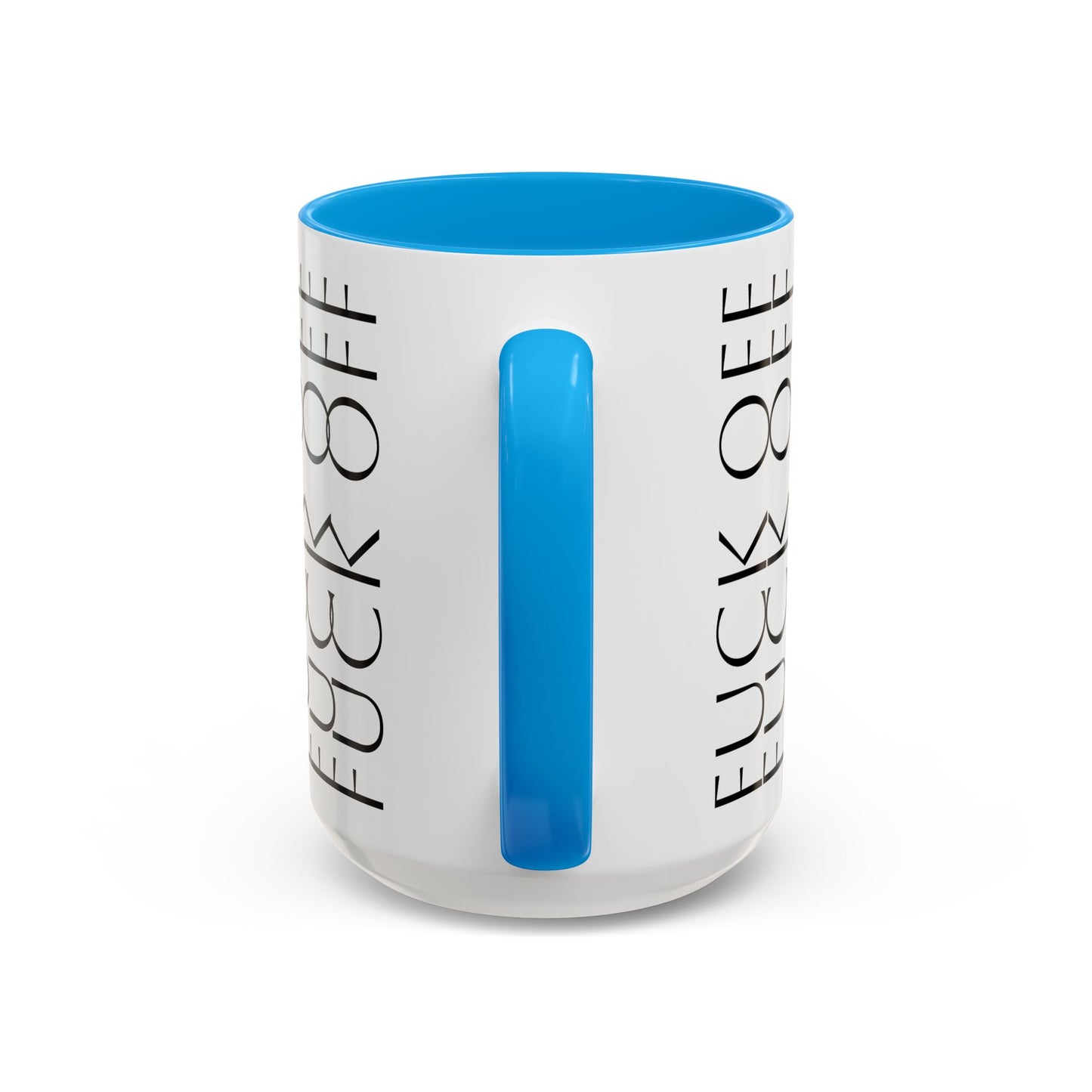 Modern Geometric Colorful Mug with Hidden F--- Off Message, Unique Coffee Cup for Daily Use, Gift for Coworker, Snarky Tea Mug, Funny