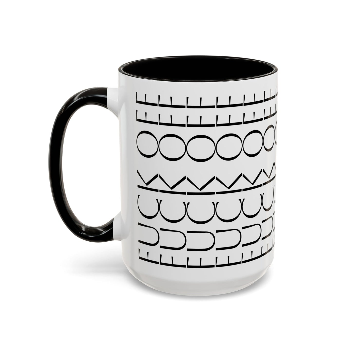 Modern Geometric Colorful Mug with Hidden F--- Off Message, Unique Coffee Cup for Daily Use, Gift for Coworker, Snarky Tea Mug, Funny