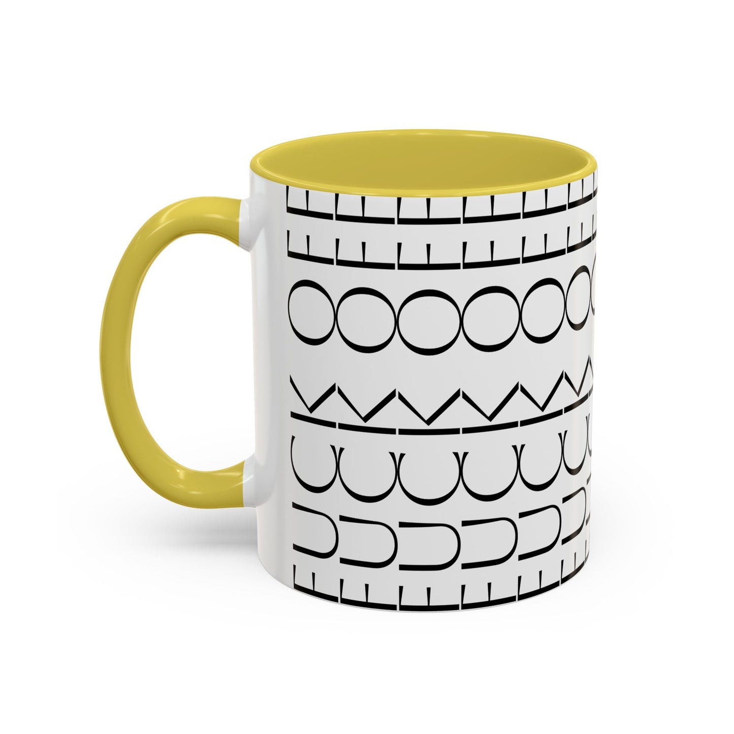 Modern Geometric Colorful Mug with Hidden F--- Off Message, Unique Coffee Cup for Daily Use, Gift for Coworker, Snarky Tea Mug, Funny
