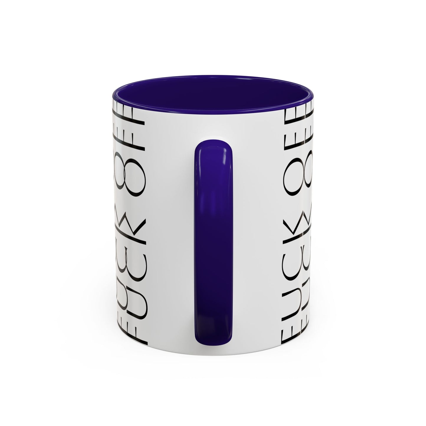 Modern Geometric Colorful Mug with Hidden F--- Off Message, Unique Coffee Cup for Daily Use, Gift for Coworker, Snarky Tea Mug, Funny