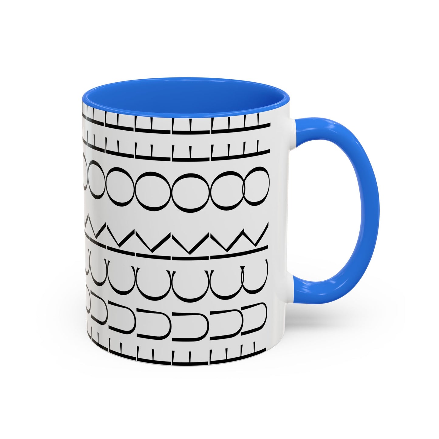 Modern Geometric Colorful Mug with Hidden F--- Off Message, Unique Coffee Cup for Daily Use, Gift for Coworker, Snarky Tea Mug, Funny