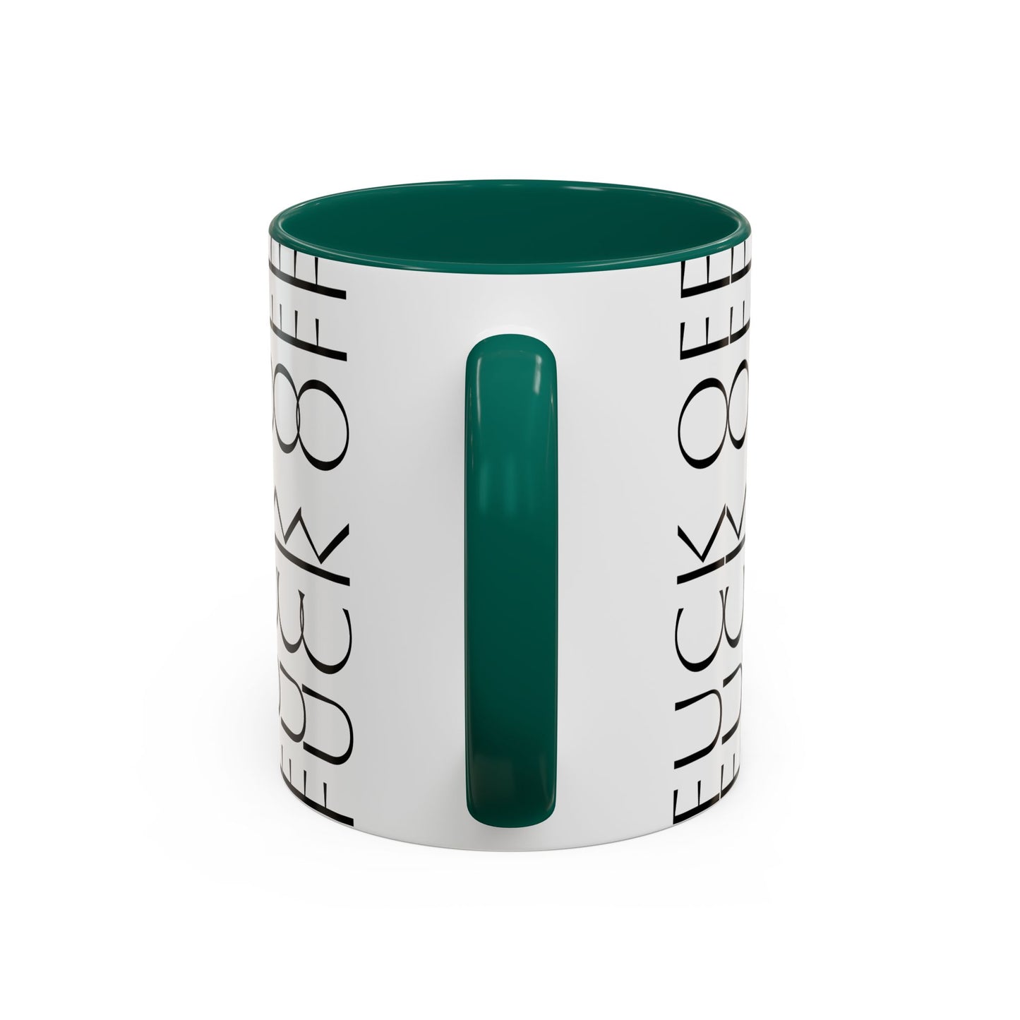 Modern Geometric Colorful Mug with Hidden F--- Off Message, Unique Coffee Cup for Daily Use, Gift for Coworker, Snarky Tea Mug, Funny