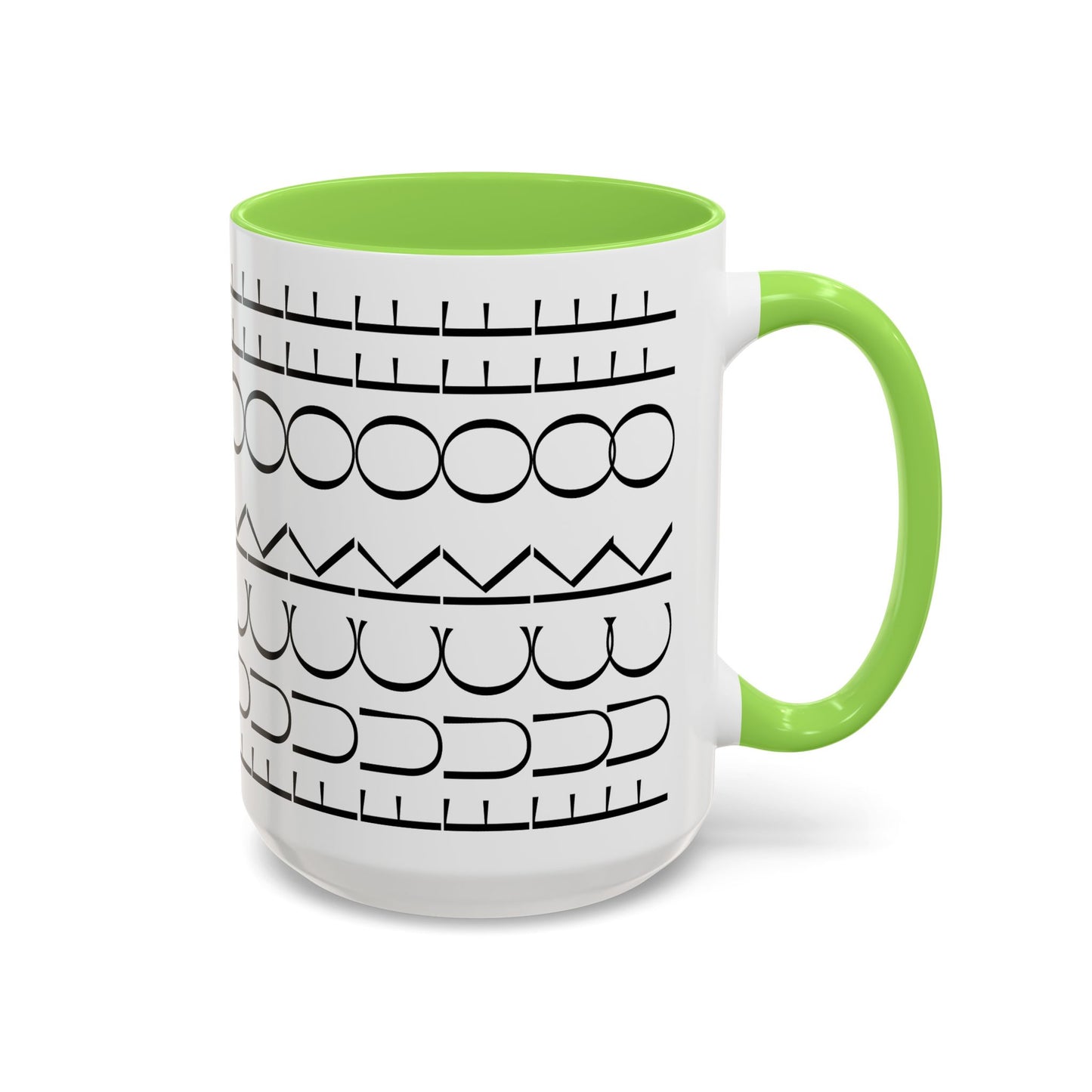 Modern Geometric Colorful Mug with Hidden F--- Off Message, Unique Coffee Cup for Daily Use, Gift for Coworker, Snarky Tea Mug, Funny