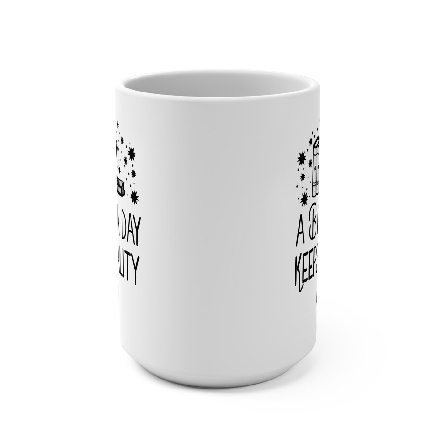 Book Lover's Mug, A Book A Day Keeps Reality Away, Reader Gift, Coffee Cup, Literary Gift, Perfect for Book Clubs, Bibliophile