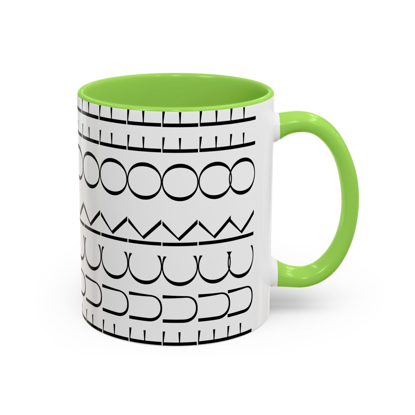 Modern Geometric Colorful Mug with Hidden F--- Off Message, Unique Coffee Cup for Daily Use, Gift for Coworker, Snarky Tea Mug, Funny