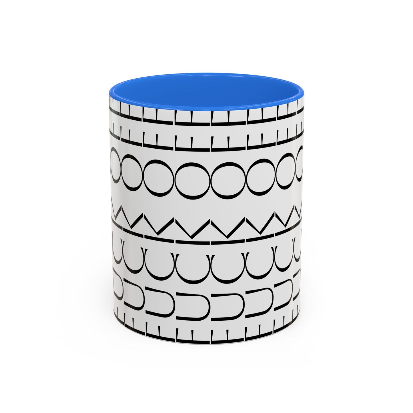 Modern Geometric Colorful Mug with Hidden F--- Off Message, Unique Coffee Cup for Daily Use, Gift for Coworker, Snarky Tea Mug, Funny