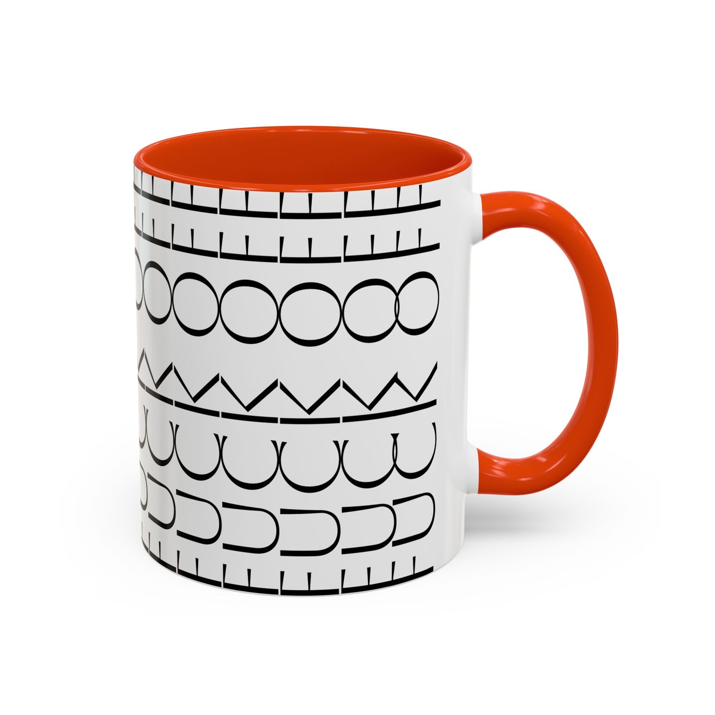 Modern Geometric Colorful Mug with Hidden F--- Off Message, Unique Coffee Cup for Daily Use, Gift for Coworker, Snarky Tea Mug, Funny